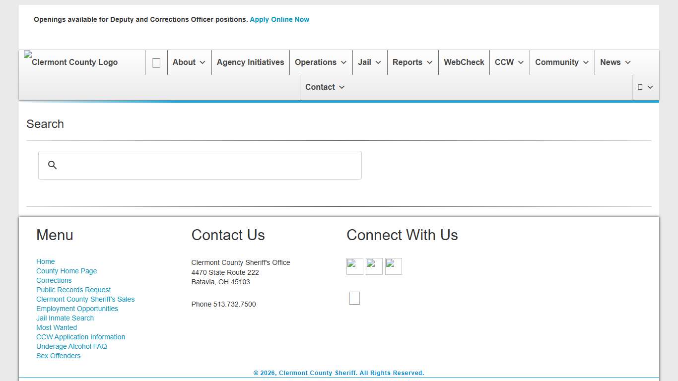 Search Clermont County Sheriff